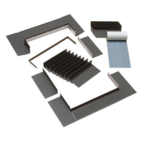 VELUX Skylight Flashing, M02/M04/M06/M08 Low-Profile Shingle Roof Flashing w/Adhesive Underlayment for Deck Mount Skylights