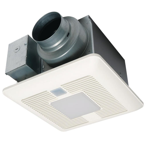 Panasonic WhisperSense DC Multi-Speed Bath Fan, Energy Star Pick-A-Flow 50, 80, or 110 CFM Ventilation, LED Light & Humidity/Motion Sensor - 4" or 6" Duct