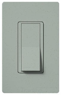 Lutron General Purpose Switch, 15A, 120/277 VAC at 60 Hz, 1-Pole, Back Wired, Standard Rocker - Satin Bluestone