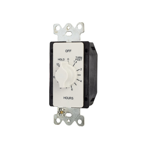 NSI Tork A512HHW Light Timer, 125-277V SPDT, 12-Hour Spring Wound Twist w/ Hold - White