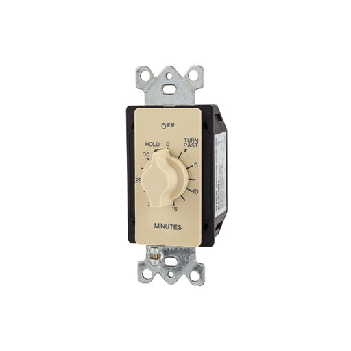 NSI Tork A530MH Light Timer, 125-277V SPDT, 30-Minute Spring Wound Twist w/ Hold - Ivory