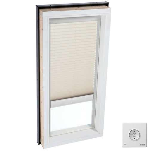 VELUX Skylight Blind, 22-1/2" W x 34-1/2" H Solar-Powered Light Filtering for FCM, QPF, VCM, VCE, VCS Models - Classic Sand
