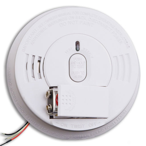 Kidde Smoke Detector, 120V Hardwired Ionization w/9V Back-Up Battery & Front Battery Door (21006376) - 6 Pack